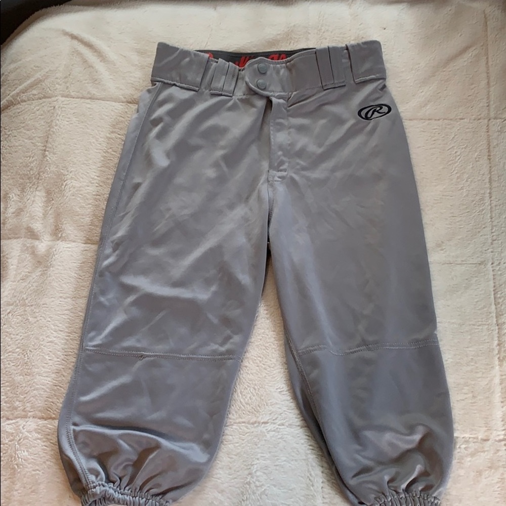 Gray Rawlings Softball Pants Adult Medium